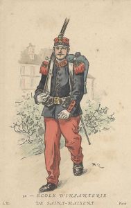Почтовая карточка (открытка) «Курсант пехотной школы Сен-Мексан. Франция» ― Sergeant Online Store